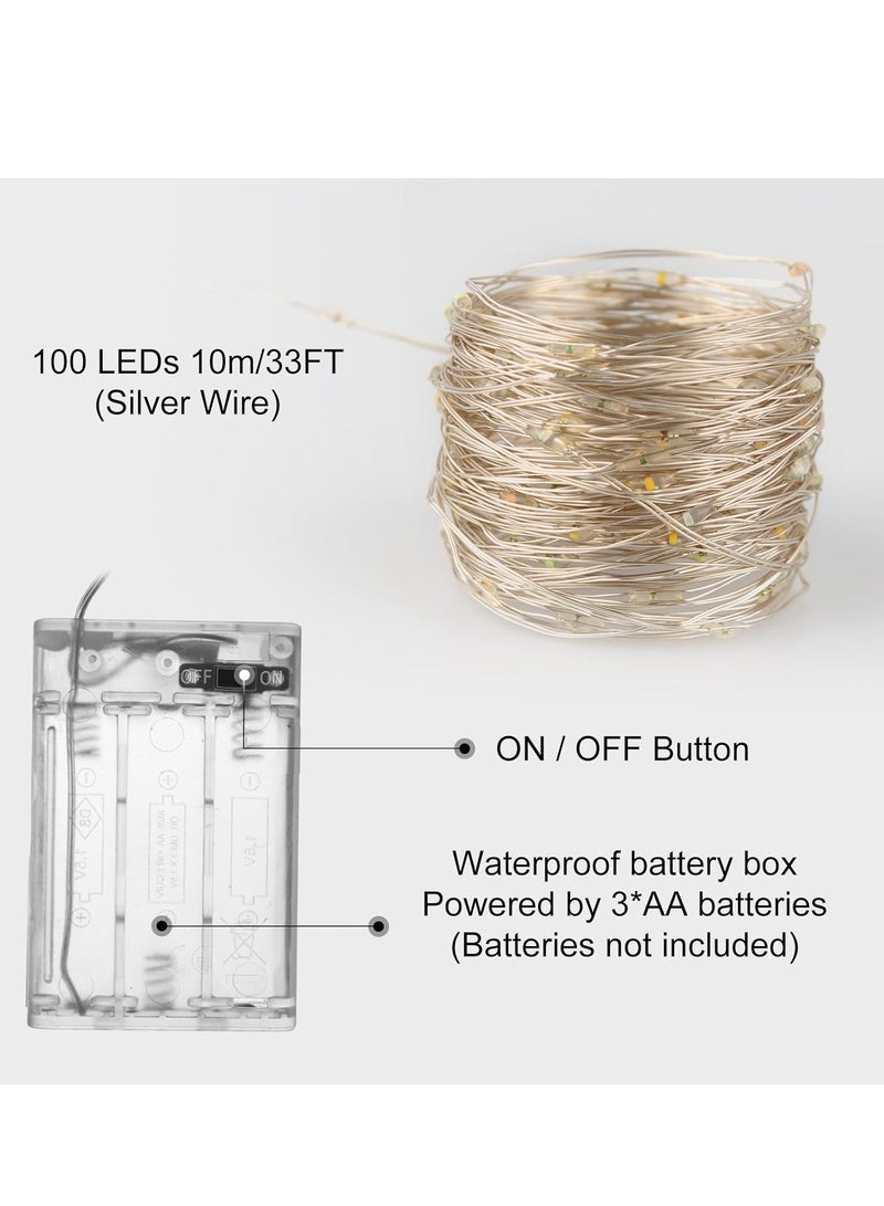 Beauenty Colourful Fairy Diwali LED String Light, 10M/100LED/2 Modes, 3XAA Battery Operated Waterproof Indoor Outdoor Lights - Image 3