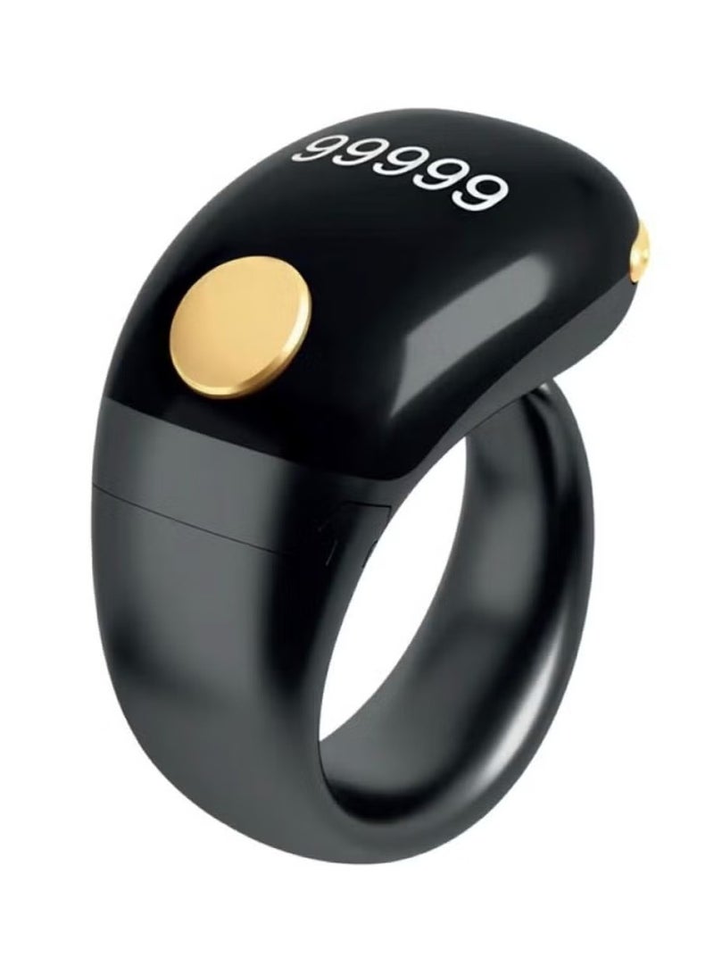 Denx Adjustable Tasbeeh Counter Ring in 5 Sizes (14/16/18/20/22mm) - Counter up to 99,999, Dhikr and Prayer Times Alerts, Long-Lasting Battery, Water and Dust Resistant - Image 1