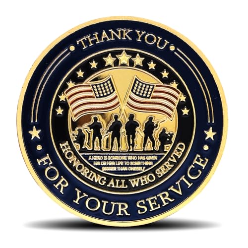 Woerda Veterans Challenge Coin Proud of You Veterans Ideal Gift for Veterans and Military Supporters - Image 1