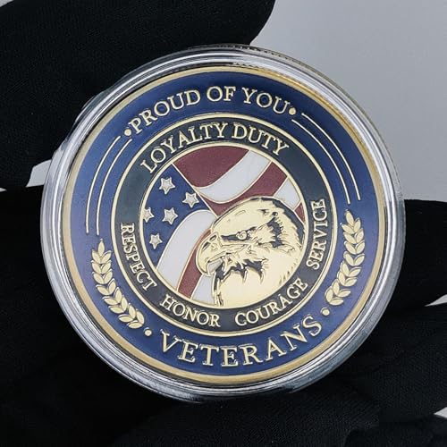 Woerda Veterans Challenge Coin Proud of You Veterans Ideal Gift for Veterans and Military Supporters - Image 5