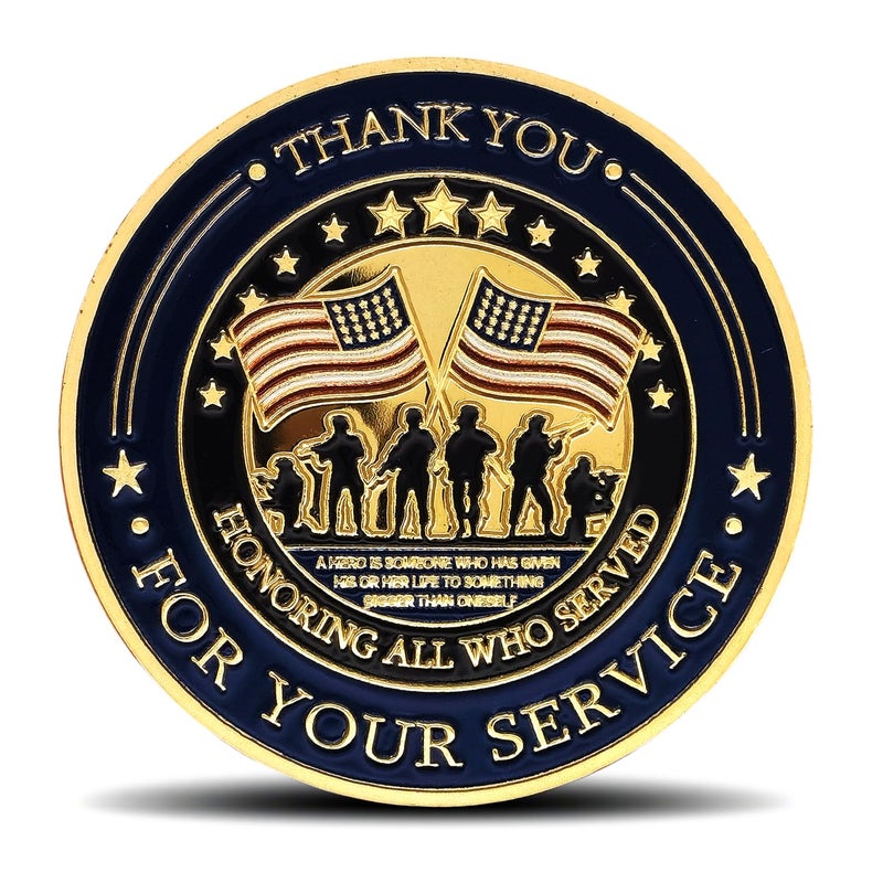 Woerda Veterans Challenge Coin Proud of You Veterans Ideal Gift for Veterans and Military Supporters - Image 3