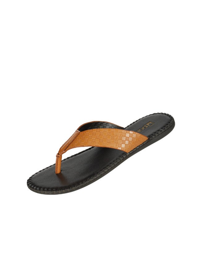 barjeel uno 008-3433 Barjeel Uno Men Casual Sandals 00203 Light Brown - Image 3