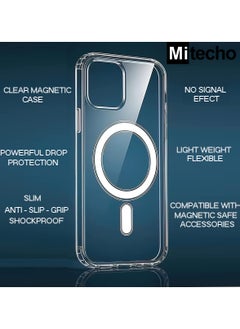 Mi techo Mi Techo Magnetic Clear Case TPU With Magnetic Safe Charging, and Anti-Scratch Designed For iPhone 15  - Image 4