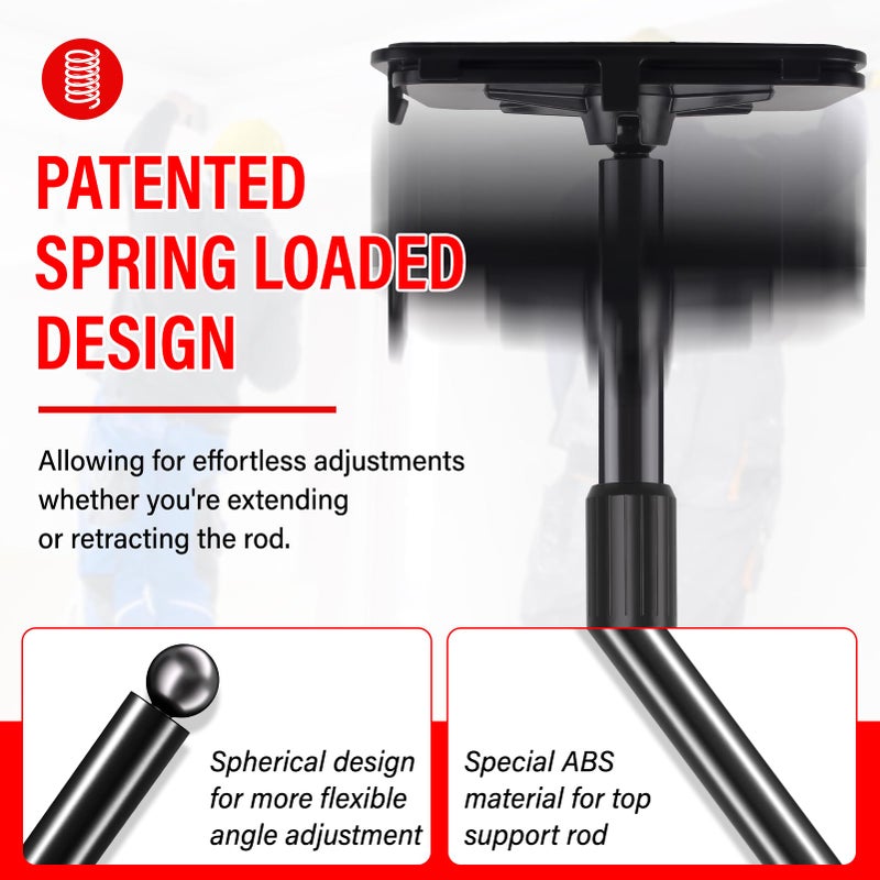 ANWEOR 10FT Dust Barrier Poles Kit,Spring Retractable Zipper Wall Poles for Dust Barriers System,Home & Construction,Spring Barrier Loaded Poles for Renovation & Construction Renovation(Exclusive Patent) - Image 3