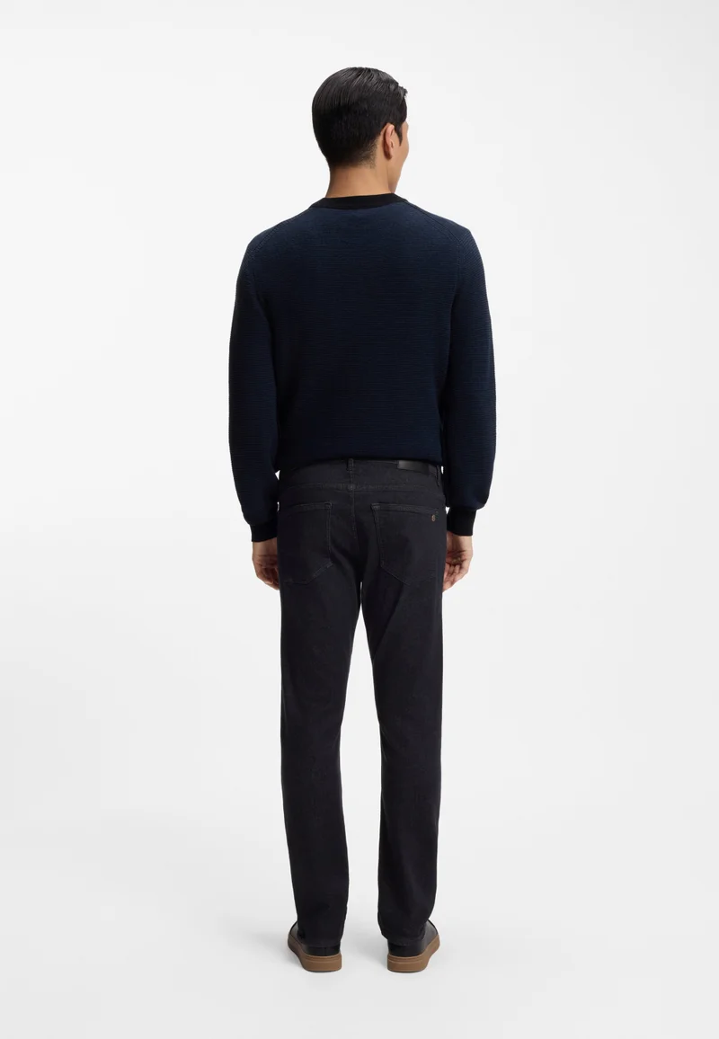 BOSS Delaware slim-fit jeans in dark-blue soft-motion denim