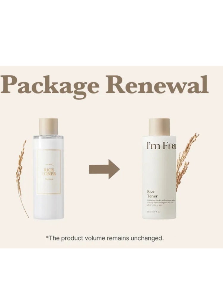 I'M FROM Rice Toner, Milky Toner for Glowing Skin, 77.78% Korean Rice, Glow Essence with Niacinamide, Hydrating for Sensitive, Dry, Dull, Combination Skin, Vegan, Fragrance Free, Glass Skin 150ml - Image 2