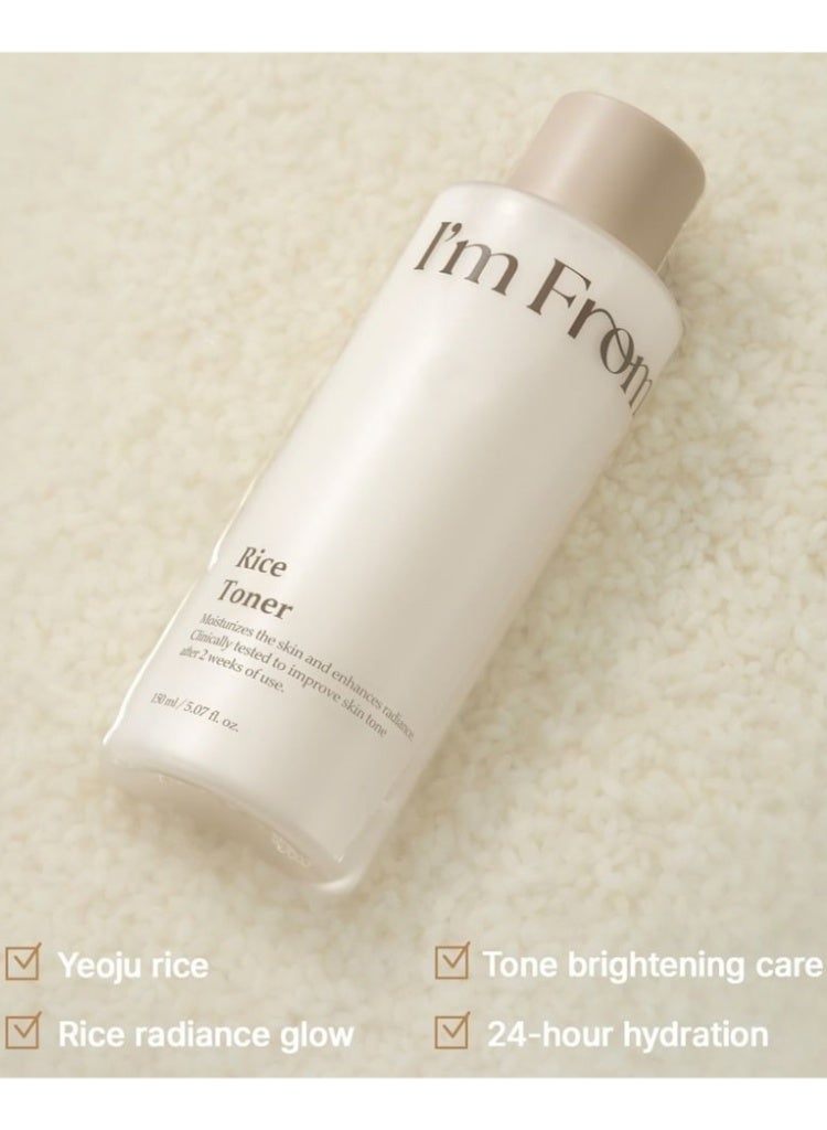 I'M FROM Rice Toner, Milky Toner for Glowing Skin, 77.78% Korean Rice, Glow Essence with Niacinamide, Hydrating for Sensitive, Dry, Dull, Combination Skin, Vegan, Fragrance Free, Glass Skin 150ml - Image 5
