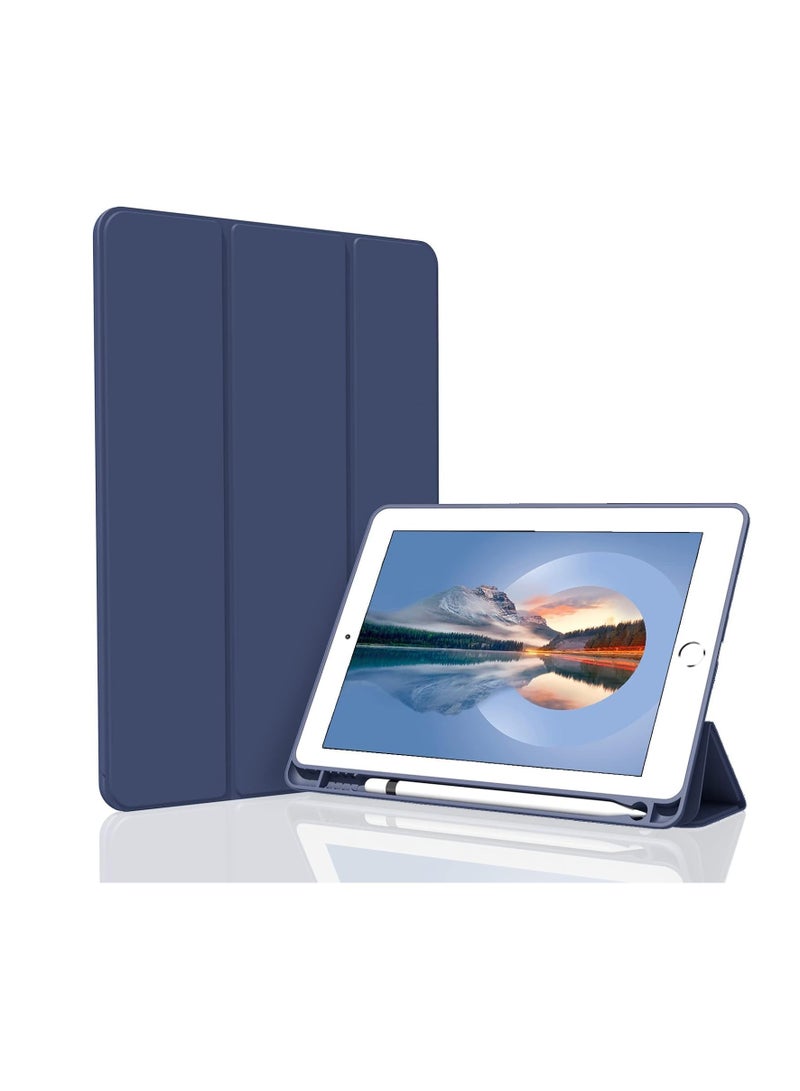 Cover for Apple iPad Air 3 10.5 inch Case Cover, Smart Flip Case Cover for Apple iPad Air 3/Pro 10.5" with Pencil Holder and Flexible Back, Dark Blue 