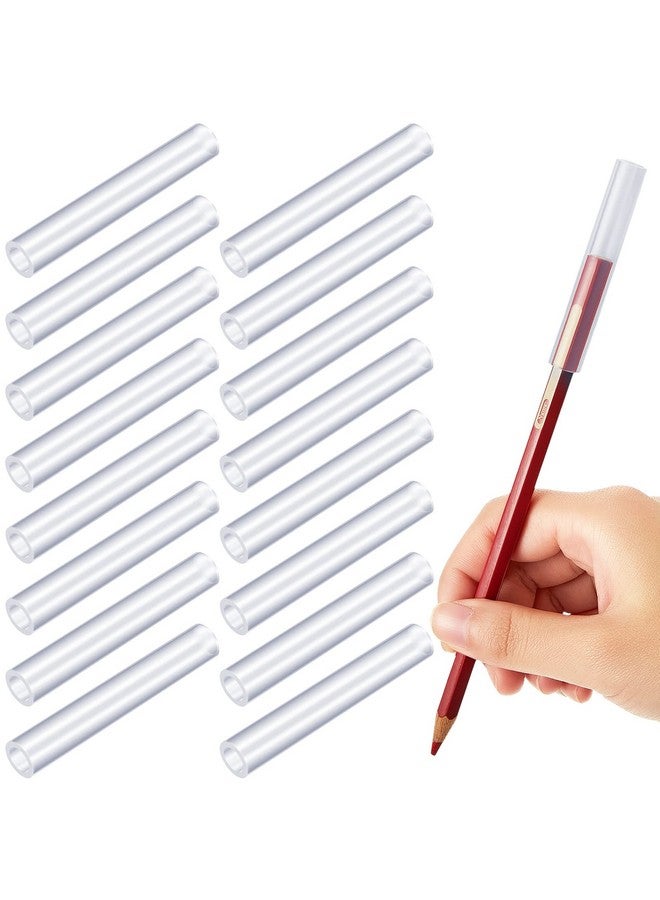 Marspark 36 Pieces Chewable Clear Pencil Toppers For Sensory Kids Silicone Chewy Pencil Chew Tubes Sensory Oral Motor Chew Aid For Children And Adults With Anxiety, Autism, Adhd, Sensory Integration Issues - Image 1