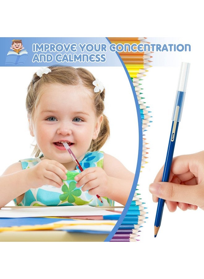 Marspark 36 Pieces Chewable Clear Pencil Toppers For Sensory Kids Silicone Chewy Pencil Chew Tubes Sensory Oral Motor Chew Aid For Children And Adults With Anxiety, Autism, Adhd, Sensory Integration Issues - Image 4