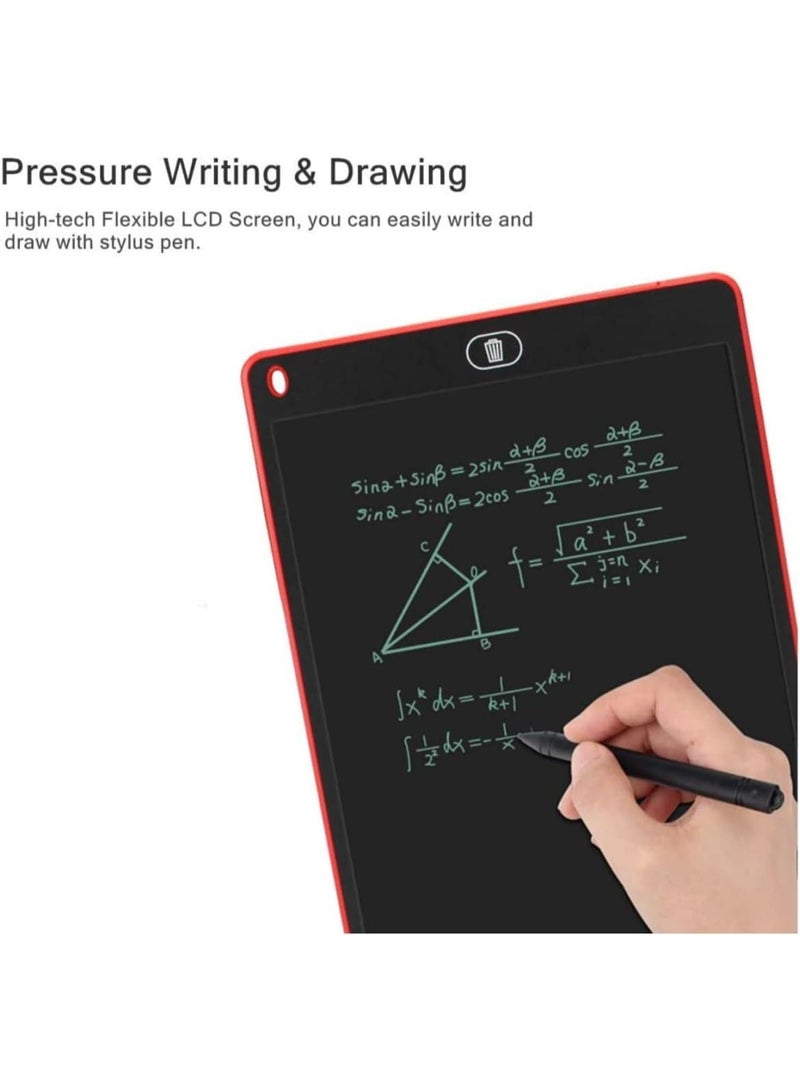 SKY-TOUCH LCD Writing Tablet 8.5 Inch, Doodle Pad Portable Erasable Reusable Writing and Drawing Pad, Learning Toys Kids Writing Pad for Boys and Girls (Red) - Image 3
