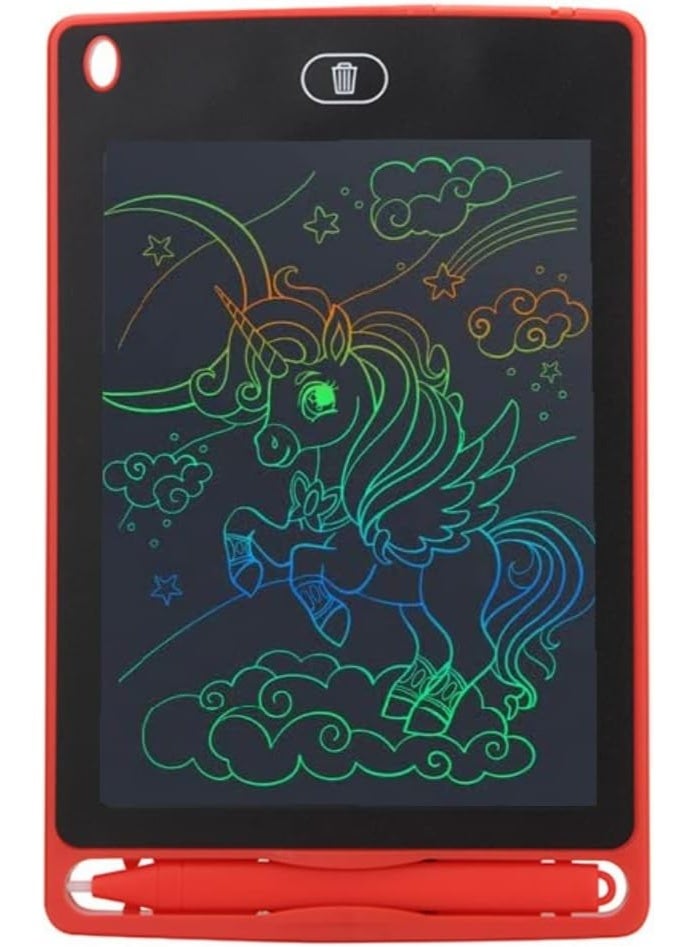 SKY-TOUCH LCD Writing Tablet 8.5 Inch, Doodle Pad Portable Erasable Reusable Writing and Drawing Pad, Learning Toys Kids Writing Pad for Boys and Girls (Red) - Image 1