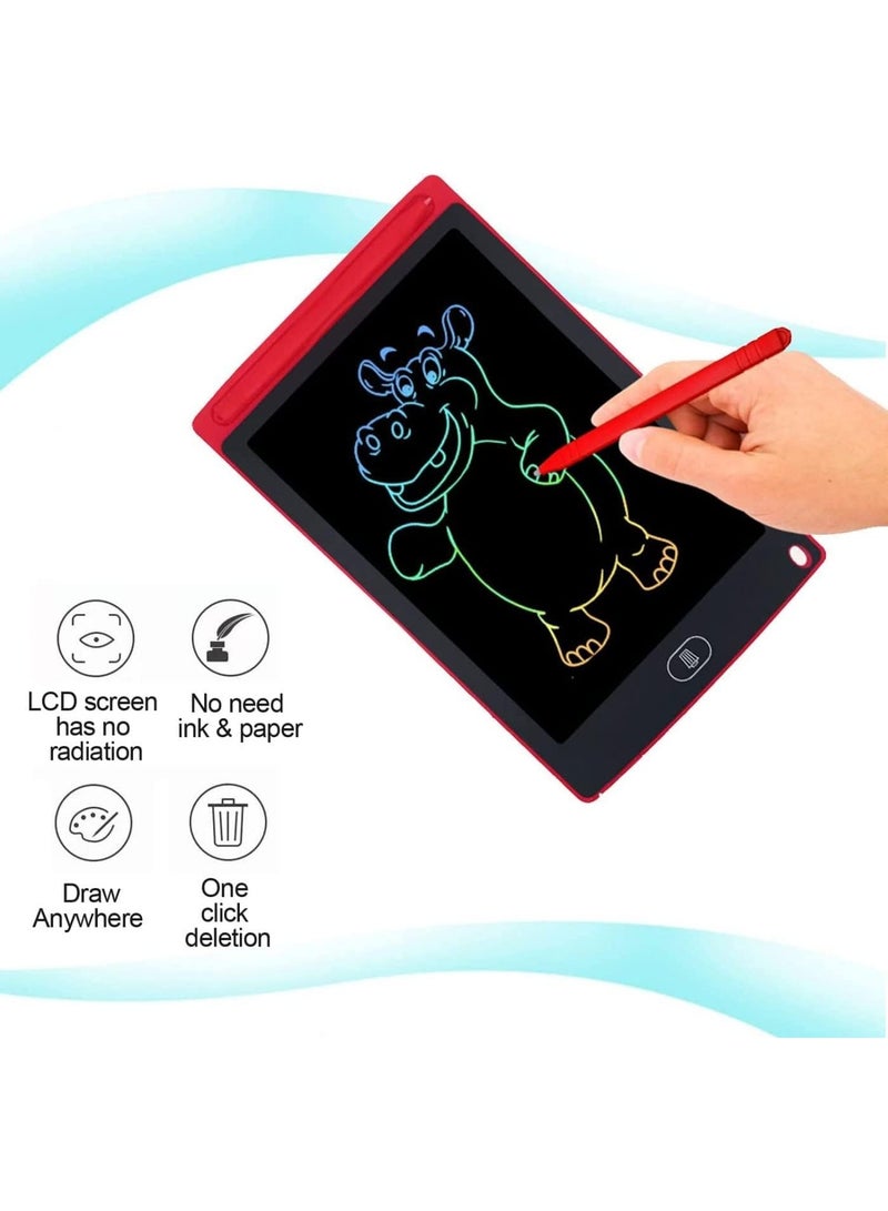 SKY-TOUCH LCD Writing Tablet 8.5 Inch, Doodle Pad Portable Erasable Reusable Writing and Drawing Pad, Learning Toys Kids Writing Pad for Boys and Girls (Red) - Image 5