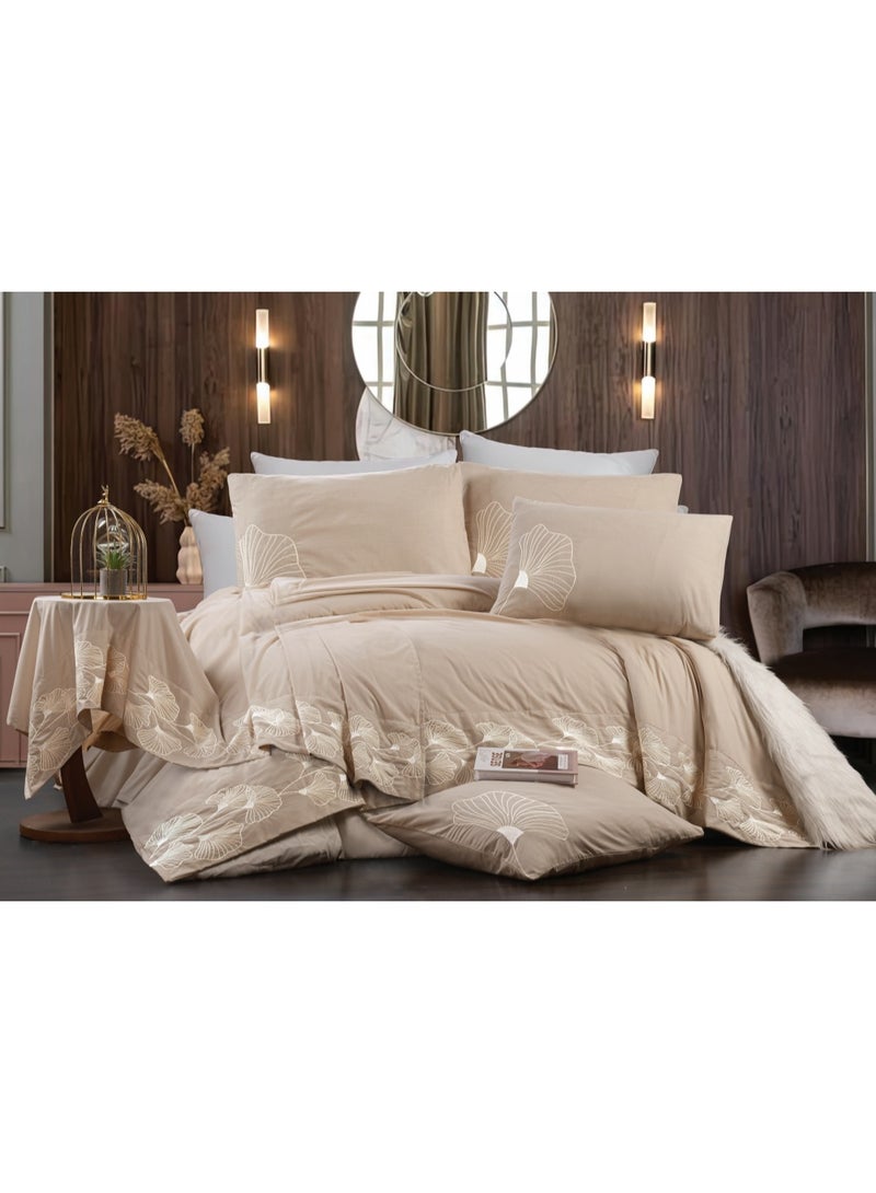200 TC- Flora - Luxury 100% Egyptian Cotton Blend Embroidered Bed Sheet 3 pcs Set – Soft, breathable, and durable bedding featuring intricate embroidery, crafted from premium Giza 86 cotton for elegant comfort.