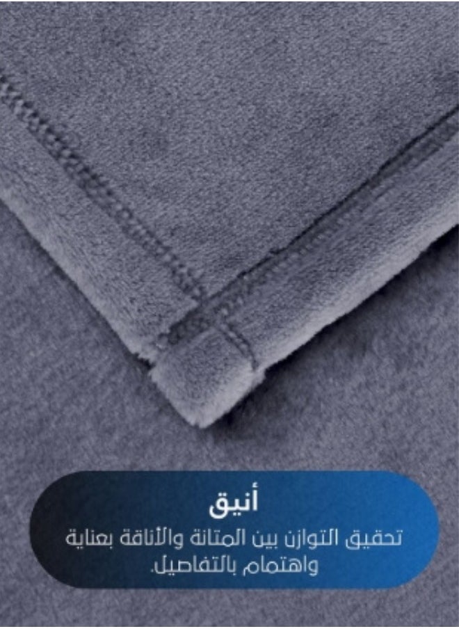 بطانية شتوية خفيفة ناعمة ودافئة بملمس حريري مريح ، بطانيه سرير نفرين بمقاس ٢٢٠X٢٤٠ سم ووزن ٢ كجم , بطانية بطبقة مزدوجة فائقة النعومة مصنوعة من مواد عالية الجودة