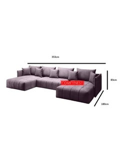 Comfynest U-Shape Sectional Sofa Modern Living Room Elegance Spacious Comfort and Stylish Design  - Image 2