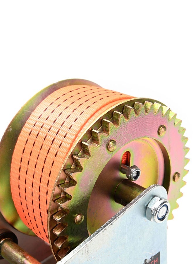 LAWAZIM Hand Winch with 2”x23ft Orange Woven Rope - 3000lbs - Manual Crank Gear Towing Winch with Safety Hook & 7m Winch Strap for Boat Trailer, ATV, Truck, Garage, Workshop, Outdoor Equipment Use - Image 5