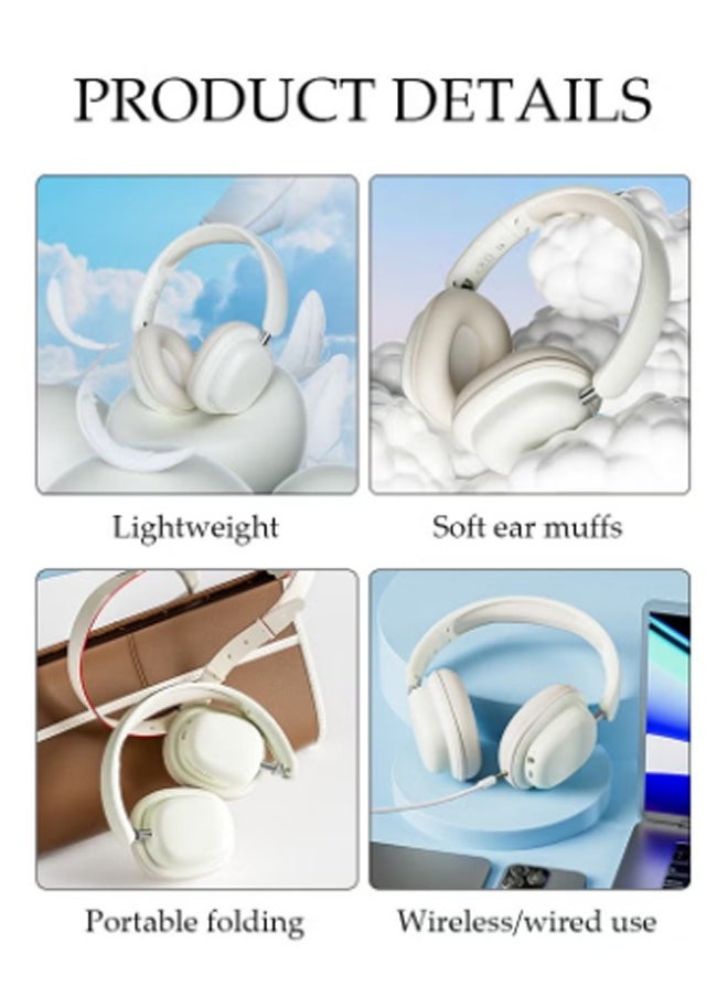 Bukela Bluetooth Headphones Over Ear Wireless Headphones with Detachable Microphone HiFi Stereo Foldable Lightweight Headset, Deep Bass for Home Office Cellphone PC  - Image 3