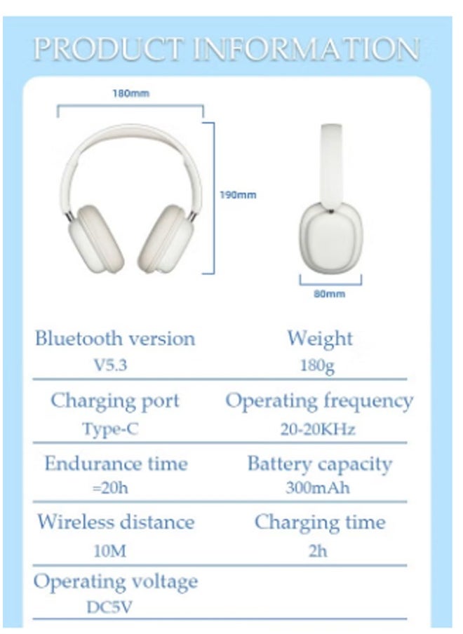Bukela Bluetooth Headphones Over Ear Wireless Headphones with Detachable Microphone HiFi Stereo Foldable Lightweight Headset, Deep Bass for Home Office Cellphone PC  - Image 2