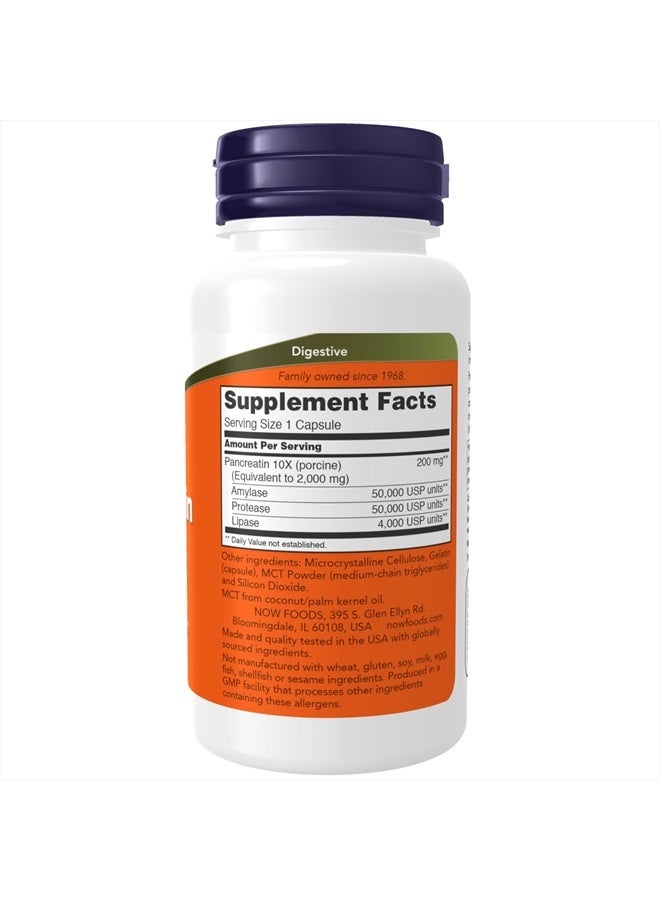 now Pancreatin, Digestive Support* 100 Capsules - Image 2