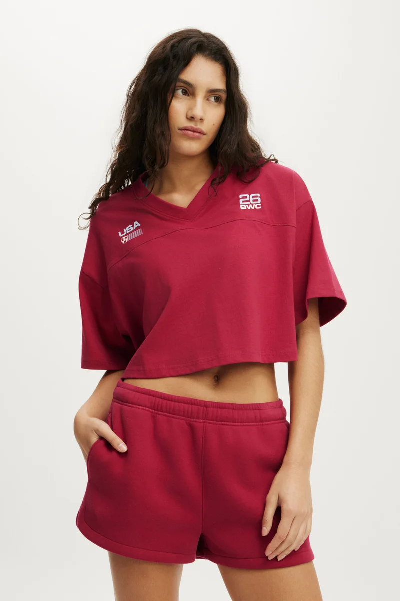 CROPPED GRAPHIC SPORTY TEE