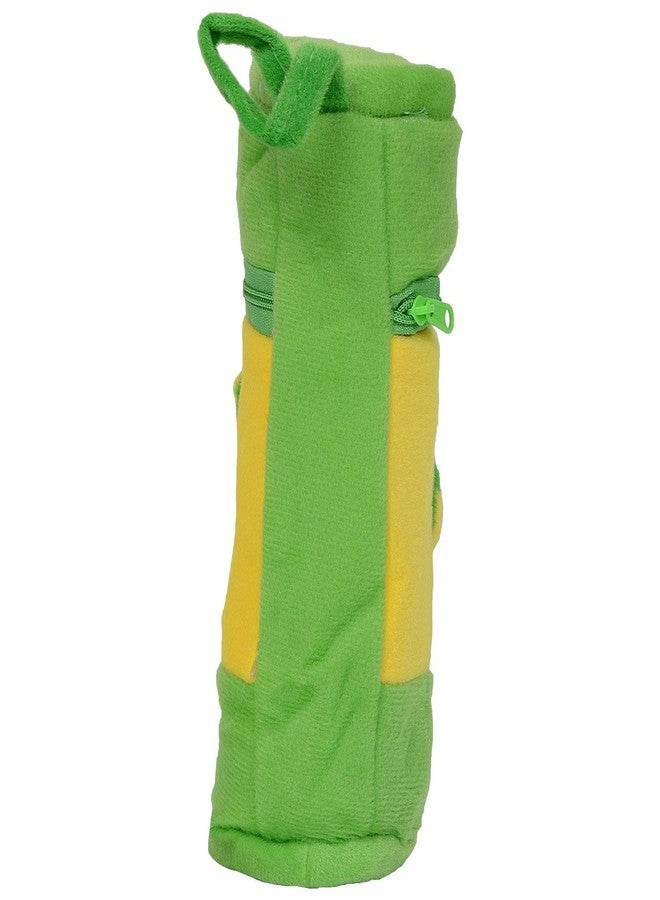 Alya The Cheeky Kidzz Stretchable Soft Animal Popup Plush Feeding Bottle Cover Washable With Zipper Closure&Holding Strap Suitable Upto 250Ml Bottles,Pack Of 2,Green Frog - Image 2