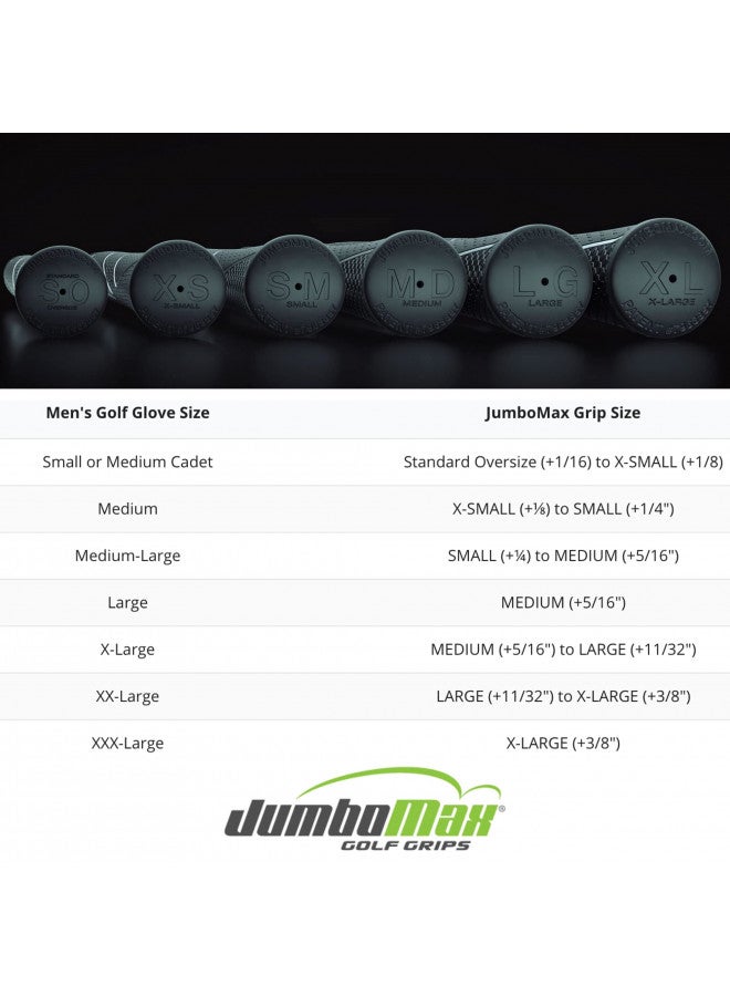 JumboMax Golf Grips JMX Ultralite Tapered Golf Club Grips, Oversize Golf Grips 25% Lighter Than Standard, Black W/RWB - Set of 1 Large/LG (+11/32) - Image 4