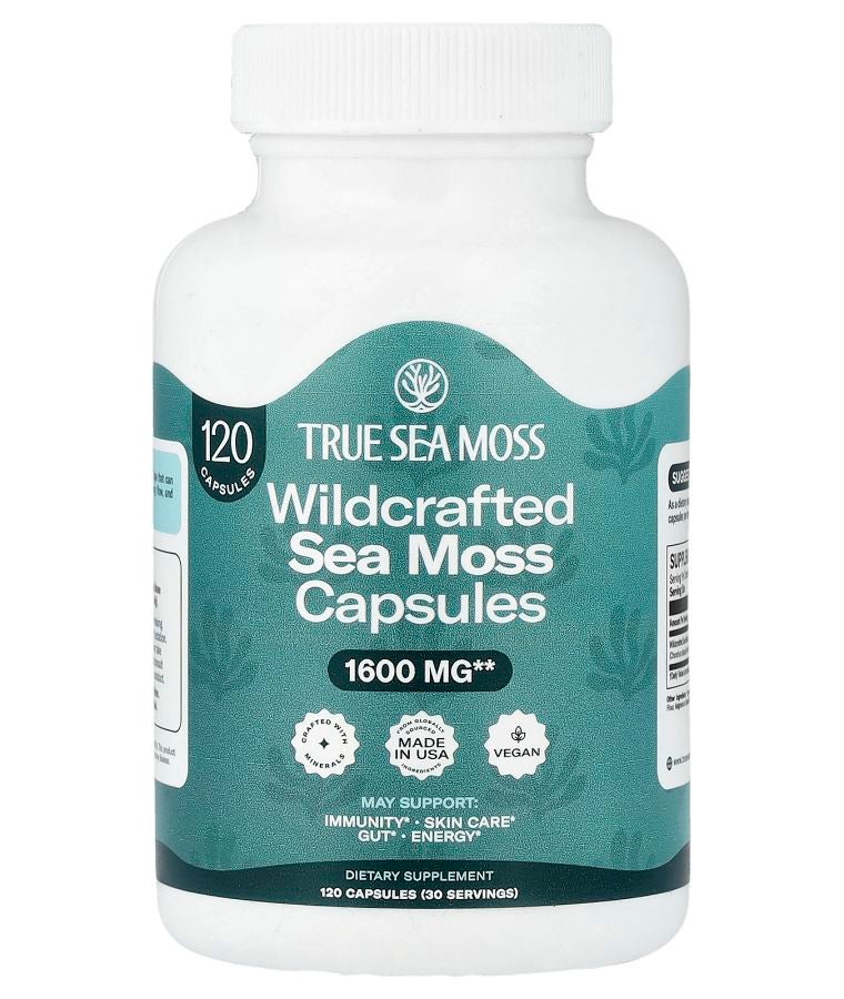 Wildcrafted Sea Moss 120 Capsules (400 mg per Capsule)