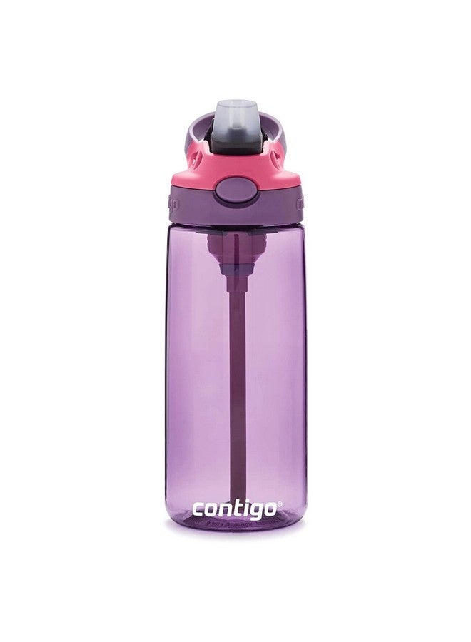 Contigo Aubrey Kids 20Oz Cleanable Water Bottle With Silicone Straw, Spill-Proof Lid, Eggplant - Dishwasher Safe And Ideal For Everyday Use - Image 4