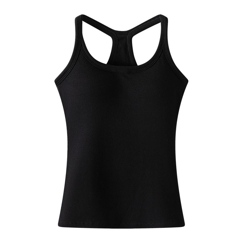 K1366 Women's Sleeveless U-Neck Camisole with Built-in Bra, Slim Fit - Image 5