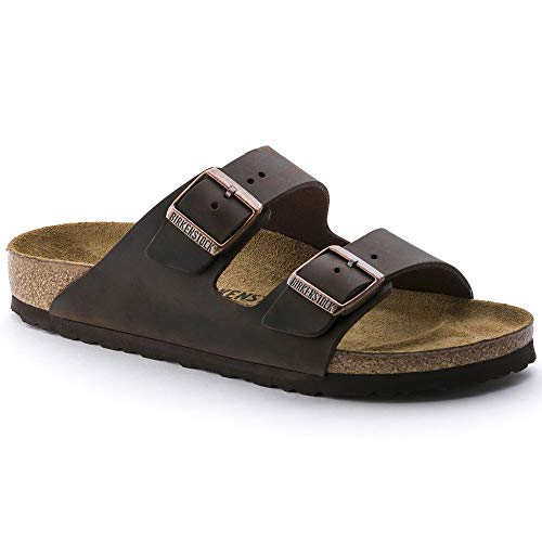 BIRKENSTOCK صنادل بيركنستوك أريزونا الجلدية للجنسين، بني - Image 1