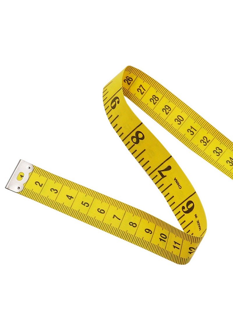 YOONISPRO 2PCS Double Scale Tailor Tape Yellow/Black 3meter - Image 5