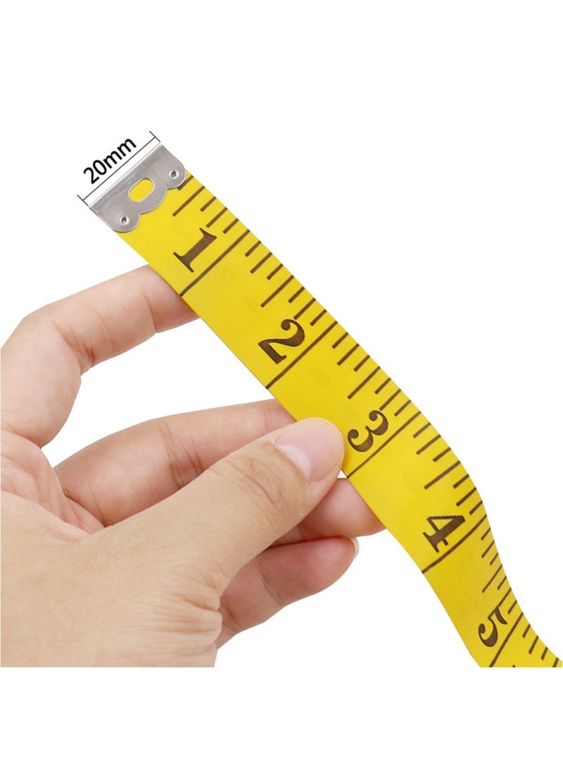 YOONISPRO 2PCS Double Scale Tailor Tape Yellow/Black 3meter - Image 4