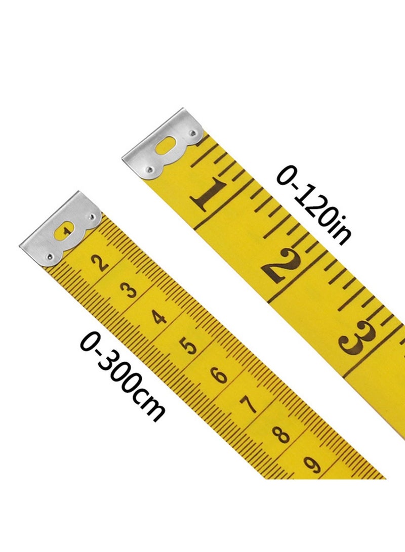 YOONISPRO 2PCS Double Scale Tailor Tape Yellow/Black 3meter - Image 4