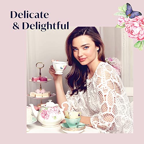 ROYAL ALBERT Miranda Kerr For Royal Albert Mixed Patterns Teacup & Saucer Set of 4, 6Fl oz - Image 4