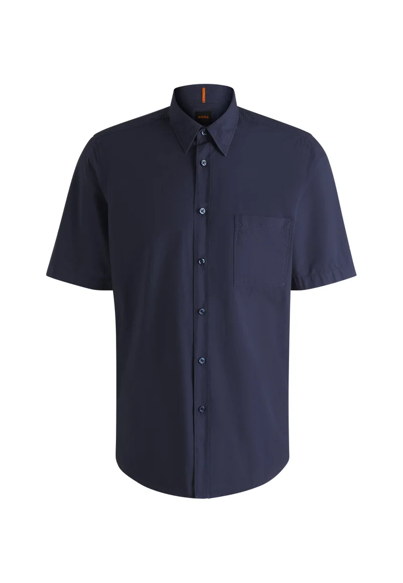 BOSS Regular-fit shirt in cotton poplin