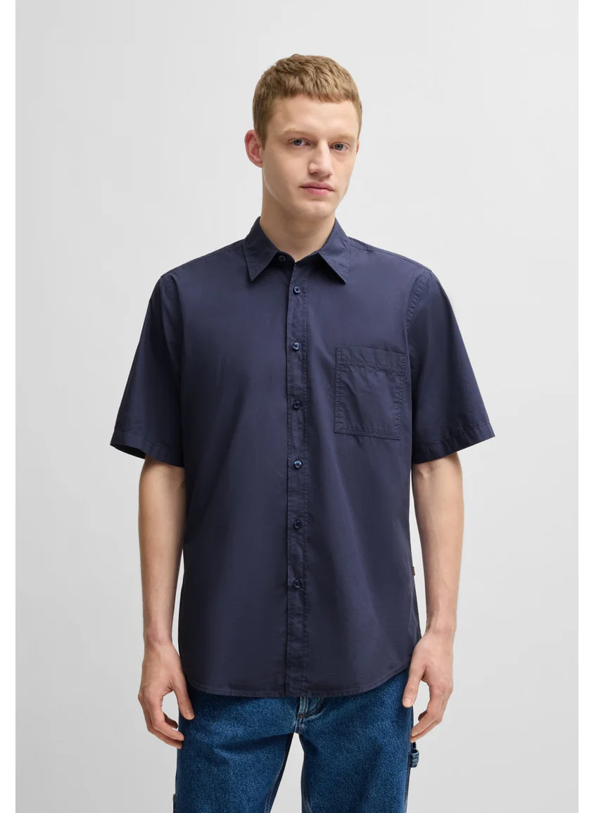 BOSS Regular-fit shirt in cotton poplin