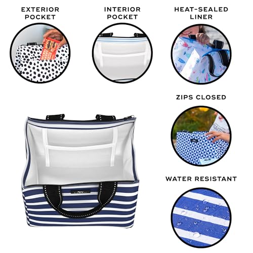 SCOUT Eloise Lunch Bag Lightweight Insulated Soft Lunch Box Opens Wide Zips Closed Interior Pocket for Women Work Beach Travel Pool Picnic - Image 3
