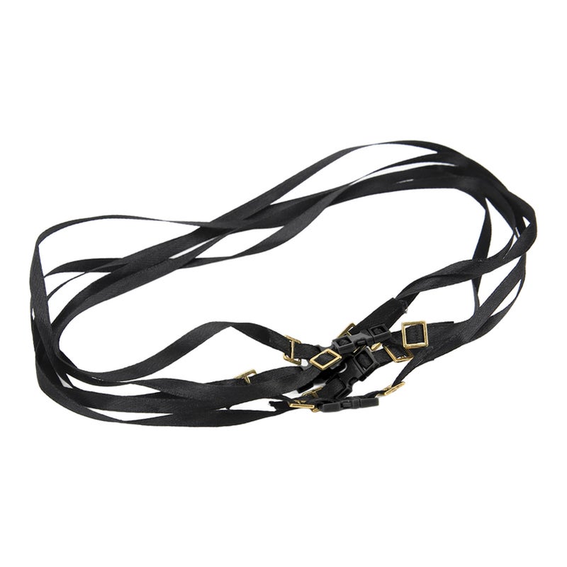 5pcs 1/10 Scale RC Tie Down Straps Sturdy Length Adjustable Luggage Rope Roof Rack Tie Down Straps for RC Black - Image 3