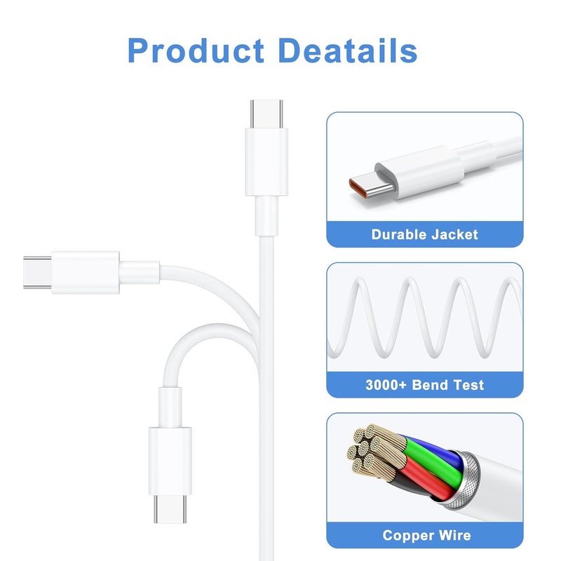 Demark USB A to USB C Cable (3.3 ft),Premium PVC USB A to Type C Charger Cable Fast Charging for iPhone16/15 Series, Pixel，Samsung,Huawei, Xiaomi,Vivo，ect.(USB 2.0) (White) - Image 3