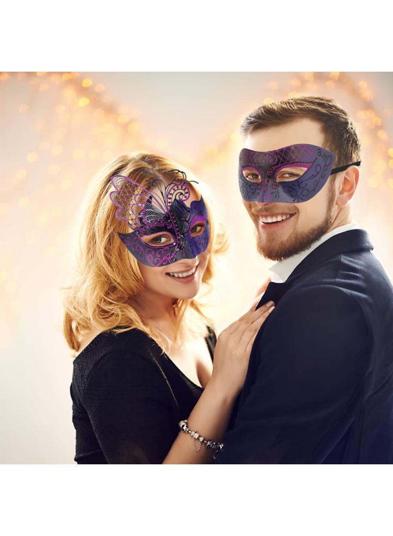 general Mysterious Venetian Couple Mask Butterfly Lady Masquerade Party Mask Evening Prom Ball Mask Bar Costumes Accessory - Image 2