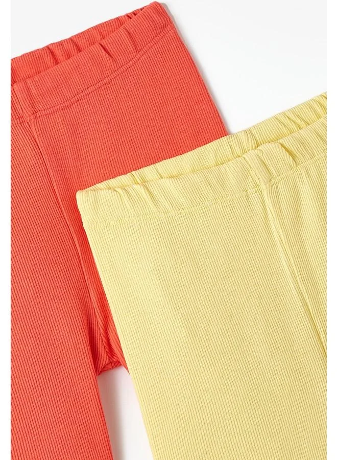 JUNE June Girl 2-Pack Camisole Basic Tight Coral - Yellow