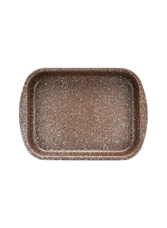 NIBEMINENT Roaster Pan Aluminum With TouchStone Non Stick Coating Brown 35x25x6cm - Image 5