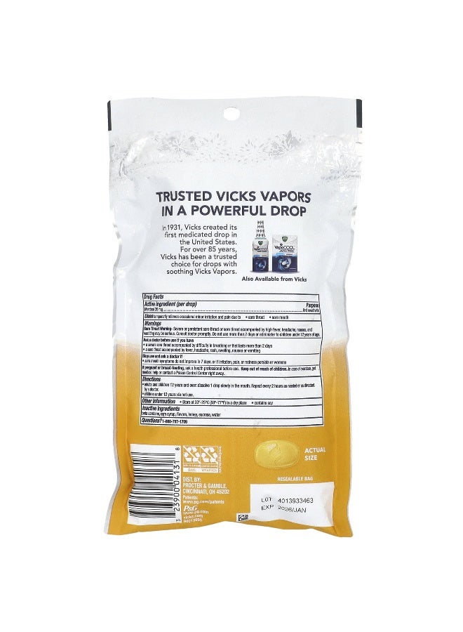 Vicks فيكس، فابوكول™، شديد، أقصى قوة، عسل ليمون بارد، 20 ملغ، 45 قطرة طبية - Image 2