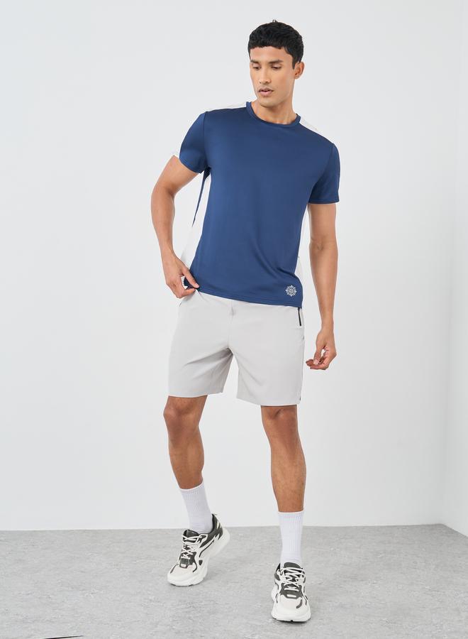 Styli Active Color Block Ultra Stretch Regular Fit T-Shirt with Logo Detail - Image 2