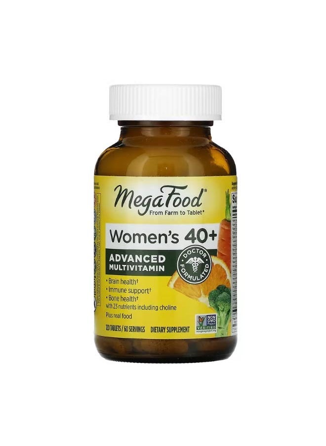 MegaFood Womens 40 Advanced Multivitamin 120 Tablets  - Image 1
