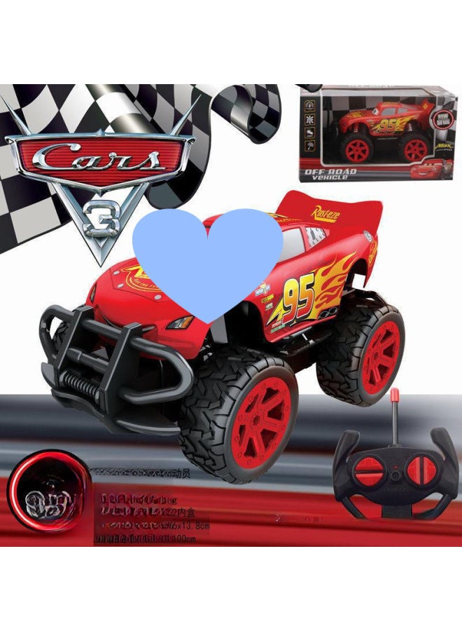 Remote Control Racing Story Toy Lightning McQueen Rechargeable Car Model Remote Control Car Boy Toy Simulation Racing Car-Color:Flat Bottom Model [without Battery]  - Image 3
