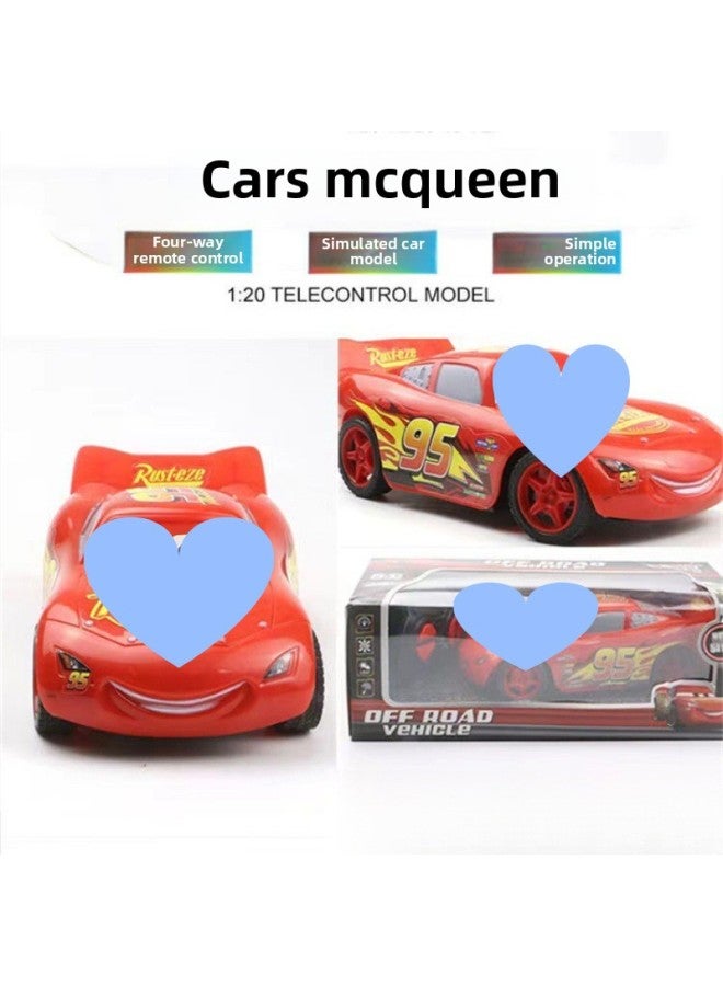 Remote Control Racing Story Toy Lightning McQueen Rechargeable Car Model Remote Control Car Boy Toy Simulation Racing Car-Color:Flat Bottom Model [without Battery]  - Image 2