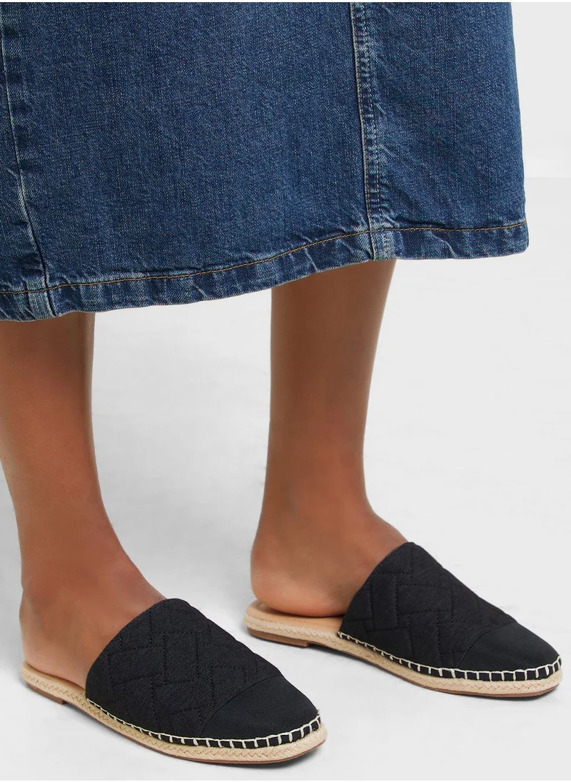 Ginger Quilted Toe Cap Slip On Espadrille