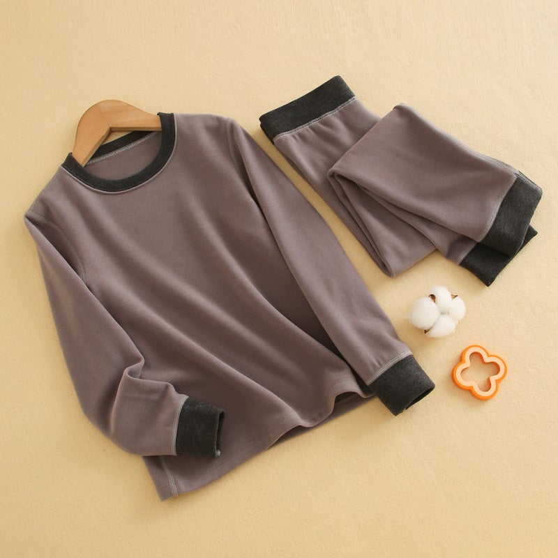 Children'S Thermal Underwear Class A Winter Thickened Boys' Autumn Clothes And Pants For Suit Wear German Velvet Girls' Base Clothes - Image 1